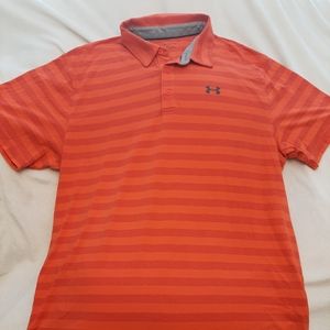 Under Armour,  Heat Gear Short Sleeve Shirt, Orange,  Men's,  Size 2XL